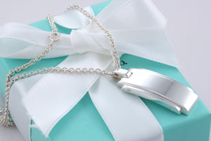 Tiffany & Co. Mens Silver Metropolis Bar Necklace