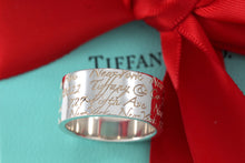 Load image into Gallery viewer, Tiffany &amp; Co. Silver Notes &quot;Fifth Ave&quot; Wide Band Ring
