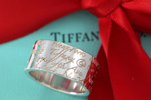Load image into Gallery viewer, Tiffany &amp; Co. Silver Notes &quot;Fifth Ave&quot; Wide Band Ring
