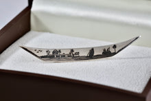 Load image into Gallery viewer, Sterling Silver Beach House Inlay Boat Brooch Pin
