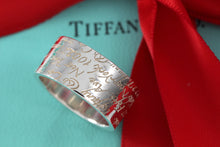 Load image into Gallery viewer, Tiffany &amp; Co. Silver Notes &quot;Fifth Ave&quot; Wide Band Ring
