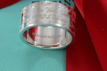 Load image into Gallery viewer, Tiffany &amp; Co. Silver Notes &quot;Fifth Ave&quot; Wide Band Ring
