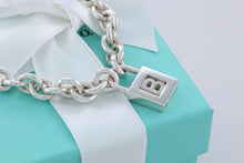 Load image into Gallery viewer, Tiffany &amp; Co. Silver Letter &quot;B&quot; Padlock Bracelet
