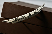 Load image into Gallery viewer, Sterling Silver Beach House Inlay Boat Brooch Pin
