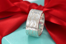 Load image into Gallery viewer, Tiffany &amp; Co. Silver Notes &quot;Fifth Ave&quot; Wide Band Ring

