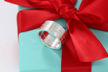 Load image into Gallery viewer, Tiffany &amp; Co. Silver Notes &quot;Fifth Ave&quot; Wide Band Ring
