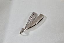 Load image into Gallery viewer, Beau Sterling Silver Barber Razorblade Charm Pendant
