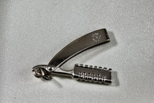 Load image into Gallery viewer, Beau Sterling Silver Barber Razorblade Charm Pendant
