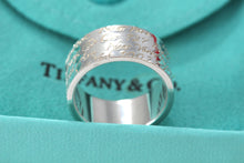 Load image into Gallery viewer, Tiffany &amp; Co. Silver Notes &quot;Fifth Ave&quot; Wide Band Ring
