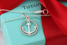 Load image into Gallery viewer, Tiffany &amp; Co. Silver Twist Anchor Pendant Necklace
