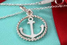 Load image into Gallery viewer, Tiffany &amp; Co. Silver Twist Anchor Pendant Necklace
