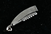 Load image into Gallery viewer, Beau Sterling Silver Barber Razorblade Charm Pendant
