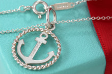 Load image into Gallery viewer, Tiffany &amp; Co. Silver Twist Anchor Pendant Necklace
