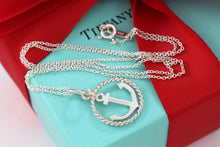 Load image into Gallery viewer, Tiffany &amp; Co. Silver Twist Anchor Pendant Necklace
