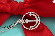 Load image into Gallery viewer, Tiffany &amp; Co. Silver Twist Anchor Pendant Necklace
