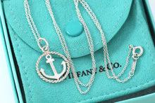 Load image into Gallery viewer, Tiffany &amp; Co. Silver Twist Anchor Pendant Necklace

