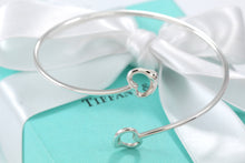 Load image into Gallery viewer, Tiffany &amp; Co. Elsa Peretti Silver Double Open Heart Bangle Bracelet
