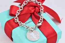 Load image into Gallery viewer, Tiffany &amp; Co. Silver Notes Wavy Round Circle Pendant Bracelet
