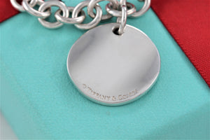 Tiffany & Co. Silver Notes Wavy Round Circle Pendant Bracelet