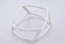 Load image into Gallery viewer, Tiffany &amp; Co. Frank Gehry Silver Open Torque Square Bangle Bracelet
