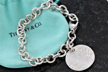 Load image into Gallery viewer, Tiffany &amp; Co. Silver Notes Wavy Round Circle Pendant Bracelet
