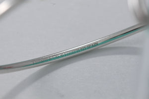 Tiffany & Co. Elsa Peretti Silver Double Open Heart Bangle Bracelet