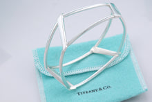 Load image into Gallery viewer, Tiffany &amp; Co. Frank Gehry Silver Open Torque Square Bangle Bracelet
