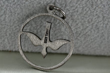 Load image into Gallery viewer, CHAPEL Sterling Silver Migrating Bird Round Circle Charm Pendant
