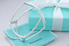 Load image into Gallery viewer, Tiffany &amp; Co. Frank Gehry Silver Open Torque Square Bangle Bracelet
