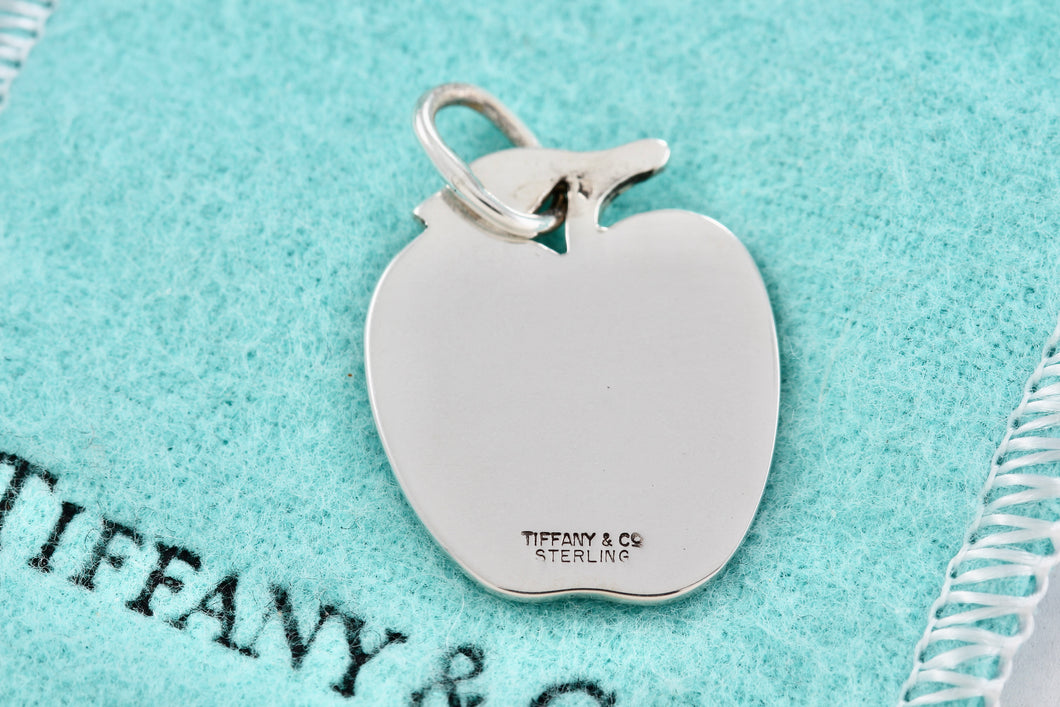 Tiffany & Co. Vintage Silver Apple Charm Pendant