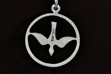 Load image into Gallery viewer, CHAPEL Sterling Silver Migrating Bird Round Circle Charm Pendant
