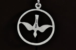 CHAPEL Sterling Silver Migrating Bird Round Circle Charm Pendant