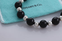 Load image into Gallery viewer, Tiffany &amp; Co. Silver &amp; Onyx Ball Bead Bracelet
