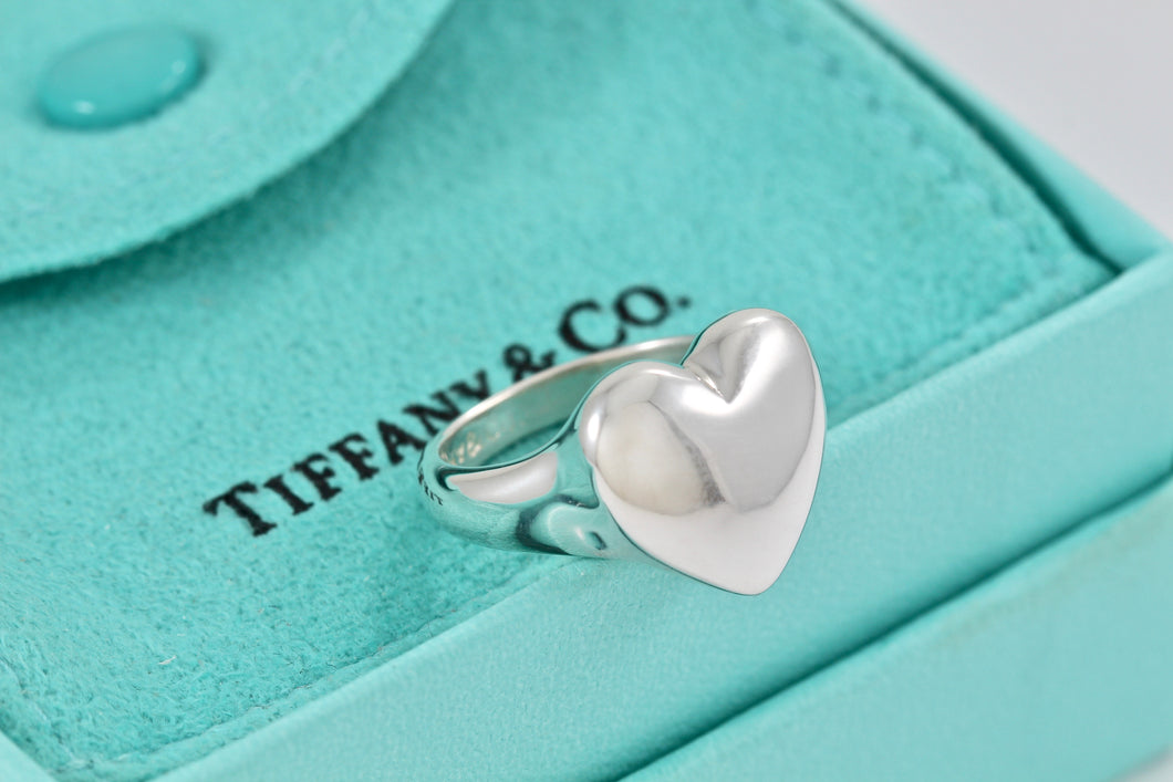 Tiffany & Co. Silver Heart Dome Ring