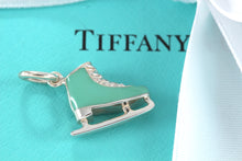Load image into Gallery viewer, Tiffany &amp; Co. Silver Blue Enamel Ice Skate Charm
