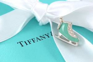 Tiffany & Co. Silver Blue Enamel Ice Skate Charm