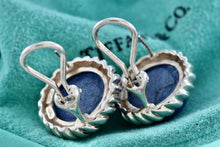 Load image into Gallery viewer, Tiffany &amp; Co. Silver Lapis Lazuli Twist Rope Round Clip-on Earrings
