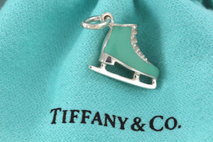 Tiffany & Co. Silver Blue Enamel Ice Skate Charm