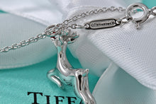Load image into Gallery viewer, Tiffany &amp; Co. Silver Red Enamel Reindeer Pendant 16&quot; Necklace
