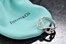 Load image into Gallery viewer, Tiffany &amp; Co. Paloma Picasso Silver Double Loving Heart Ring
