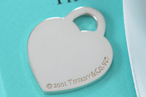 Tiffany & Co. Silver Plain Heart Charm XL Pendant 2001