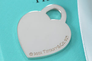 Tiffany & Co. Silver Plain Heart Charm XL Pendant 2001
