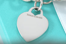 Load image into Gallery viewer, Tiffany &amp; Co. Silver Plain Heart Charm 7.75&quot; Bracelet
