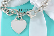 Load image into Gallery viewer, Tiffany &amp; Co. Silver Plain Heart Charm 7.75&quot; Bracelet
