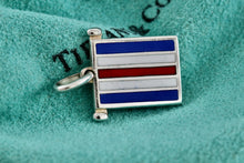 Load image into Gallery viewer, Tiffany &amp; Co. Red, White &amp; Blue Enamel Nautical Flag Silver Pendant
