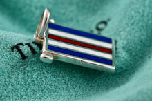 Load image into Gallery viewer, Tiffany &amp; Co. Red, White &amp; Blue Enamel Nautical Flag Silver Pendant
