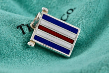 Load image into Gallery viewer, Tiffany &amp; Co. Red, White &amp; Blue Enamel Nautical Flag Silver Pendant
