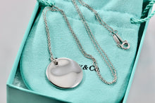 Load image into Gallery viewer, Tiffany &amp; Co. Elsa Peretti Silver 22mm Circle Disc Pendant Necklace
