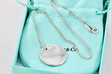 Load image into Gallery viewer, Tiffany &amp; Co. Elsa Peretti Silver 22mm Circle Disc Pendant Necklace
