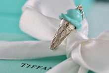 Load image into Gallery viewer, Tiffany &amp; Co. Silver Blue Enamel Ice Cream Charm Pendant
